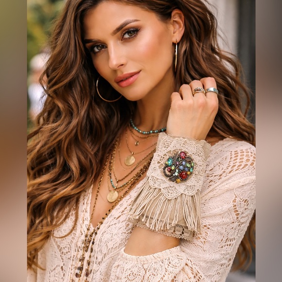 Boho Vintage Lace Wrap Bracelet - Picture 4 of 4